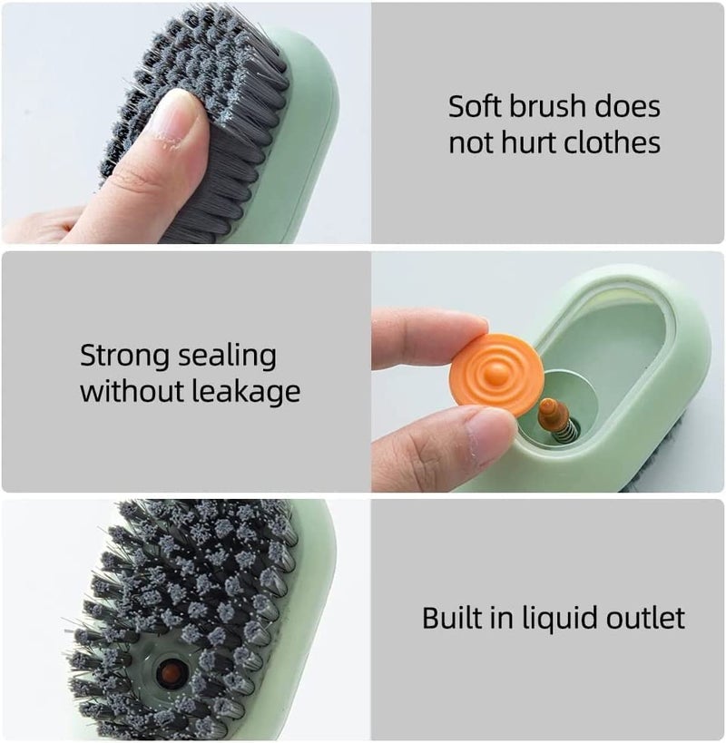 Crowd Clicks Crowd Clicks® Multifunctional Liquid Shoe Brush | Fur Cleaning Brush | Laundry Scrub Brush | Household Cleaning Brushes for Countertops Bathtubs | Random Colour | Pack of 1|  - Image 3