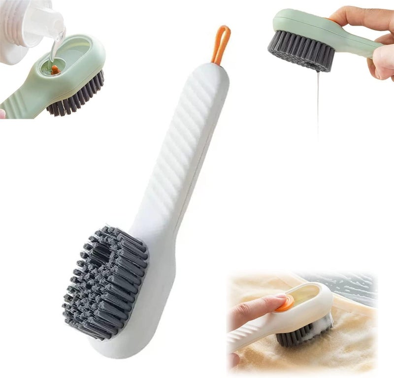 Crowd Clicks Crowd Clicks® Multifunctional Liquid Shoe Brush | Fur Cleaning Brush | Laundry Scrub Brush | Household Cleaning Brushes for Countertops Bathtubs | Random Colour | Pack of 1|  - Image 1