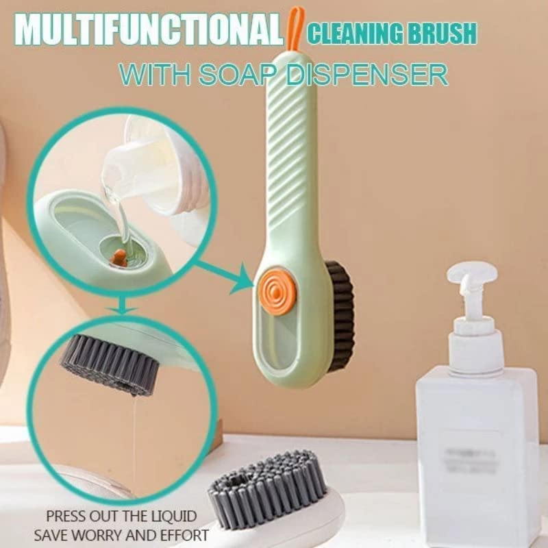 Crowd Clicks Crowd Clicks® Multifunctional Liquid Shoe Brush | Fur Cleaning Brush | Laundry Scrub Brush | Household Cleaning Brushes for Countertops Bathtubs | Random Colour | Pack of 1|  - Image 2