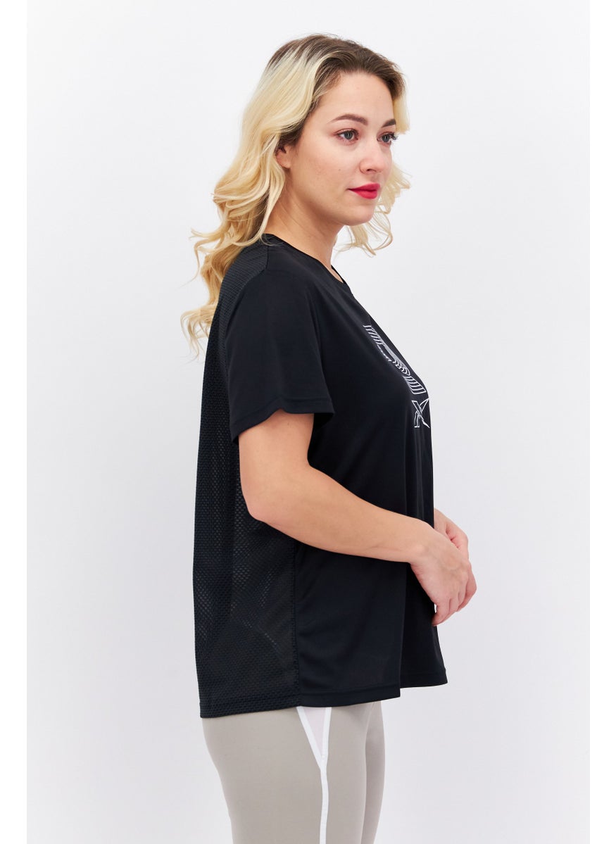 Reebok Women Sportswear Fit Training Top, Black  - Image 4