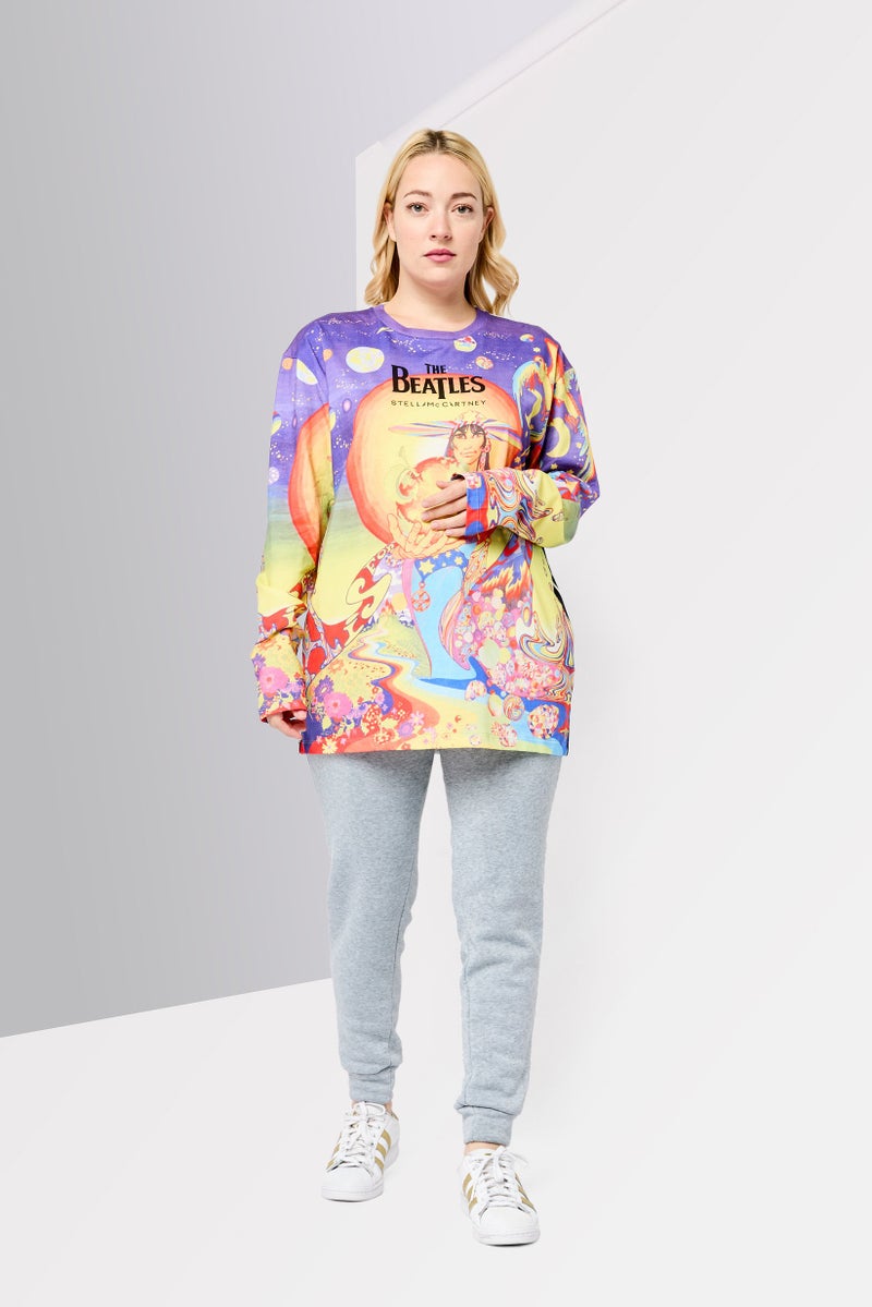 STELLA MCCARTNEY The Beaties x Stella McCartney Women Round Neck Long Sleeve Allover Printed T-Shirt, Multicolor  - Image 2