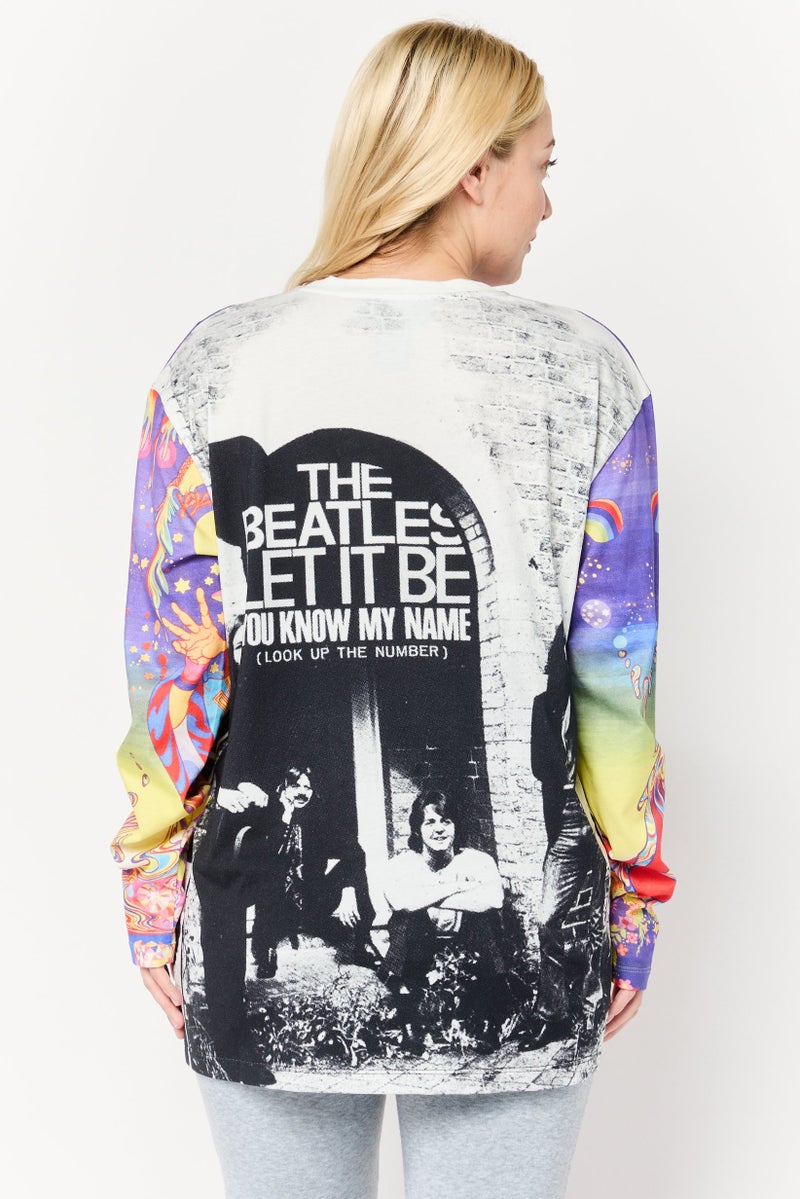 STELLA MCCARTNEY The Beaties x Stella McCartney Women Round Neck Long Sleeve Allover Printed T-Shirt, Multicolor  - Image 4
