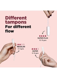 PEESAFE Pee Safe 100% Organic Cotton Tampons Super Plus (Pack Of 16) For Heavy Flow | Comfortable & Stain-Free Experience | Ultra Soft & Highly Absorbent | Rash & Irritation Free | Skin Friendly | Fda Approved | Pack Of 16  - Image 2
