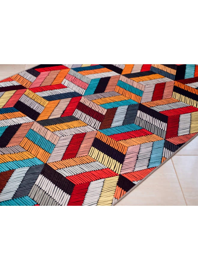 هندي منداله سجادة مطبوعة من القطن الشنيل – تصميمات كلاسيكية، حديثة، وفينتاج – قاعدة قماشية ناعمة، متوفرة بأحجام - Image 3