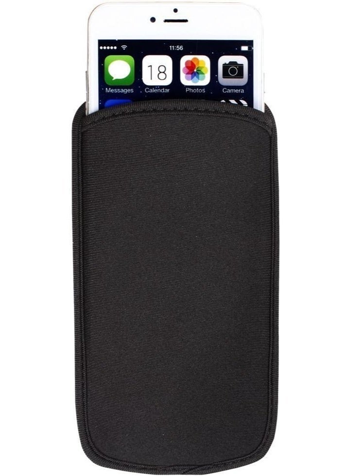 2 Pack Cell Phone Case for iPhone Air 17 Pro Max 16 15 Pro Max Samsung Galaxy S26 Ultra S25 Ultra S24 FE A15 A17 A16 A25 A35 A26 A36 Black Universal Slim Neoprene Shockproof - Image 3