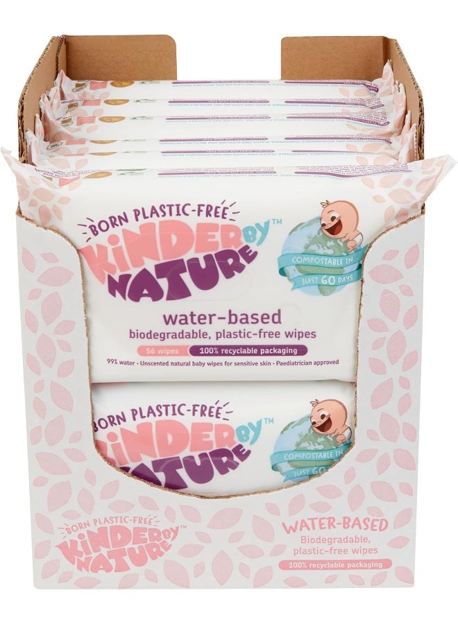 jackson reece Kinder by Nature Water-Based Baby Wipes - 56 Count (Case of 12 packs) - Image 1
