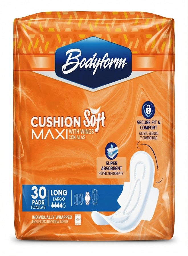 Bodyform Maxi - Value Sanitary Napkins, Cushion Soft Always Comfortable and Ultra-Absorbent (Long, 30 Count - Image 1