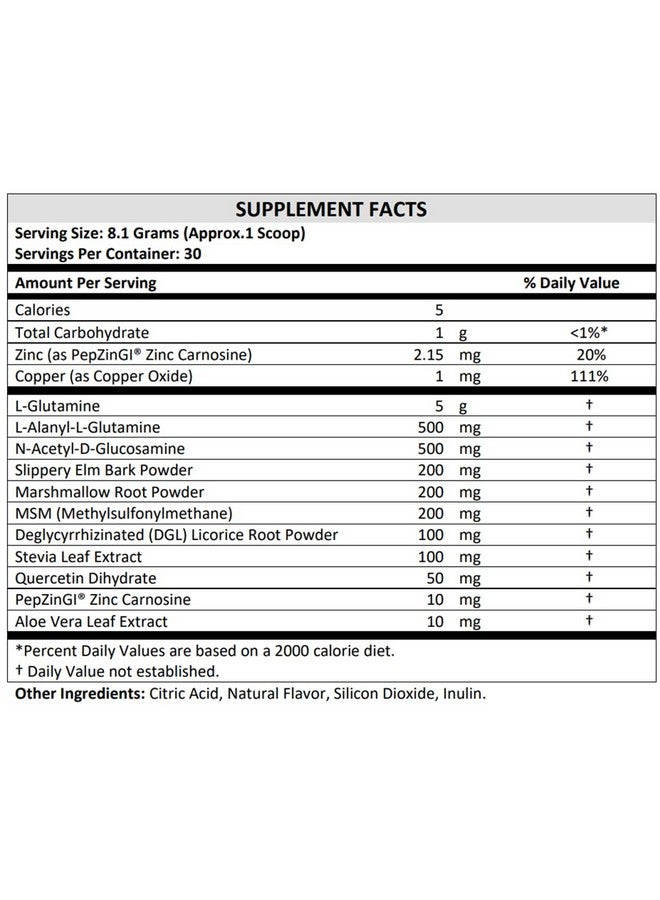 Terra Origin TERRA ORIGIN Healthy Gut Powder (Berry Flavor) |30-Servings with L-Glutamine, Zinc, Glucosamine, Slippery Elm Bark, Marshmallow Root and More! - Image 2