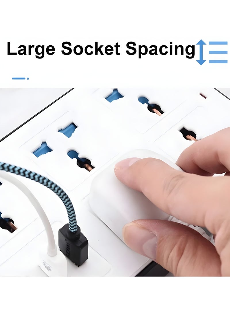 PowerMax 10-in-1 Power Strip Extension Socket 2500W 13A with 3 USB & 1 Type-C Ports, 5M Cable, Overload & Surge Protection, Flame-Retardant ABS, Universal Plug for Home & Office - Image 4