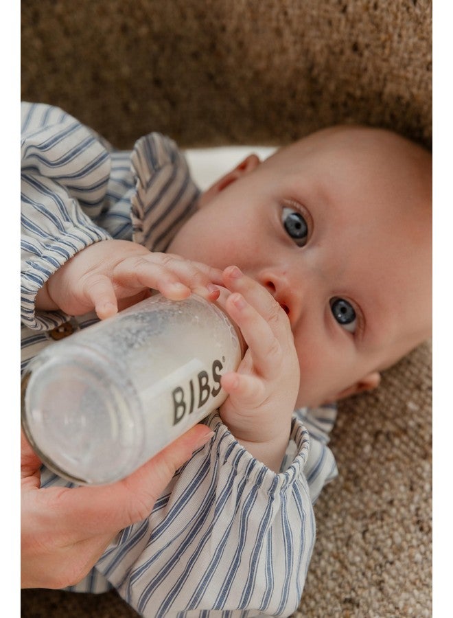 بيبس زجاجة رضاعة BIBS للأطفال 9 أونصة / 270 مل حلمة من المطاط الطبيعي - مضادة للمغص، خالية من مادة BPA، حلمة مستديرة، تدفق متوسط، خفيفة الوزن وسهلة التنظيف، مناسبة للأطفال حديثي الولادة من عمر 0 سنوات فما فوق - أزرق فاتح - Image 4