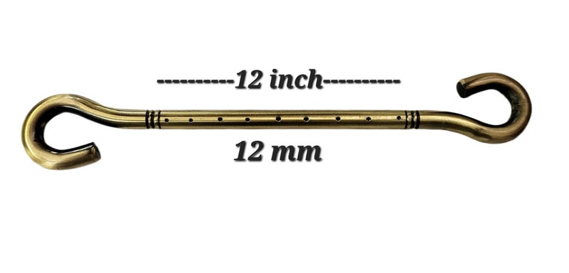 nooks Stainless Steel saliya Hook and Ceiling Rod heavt Duty Hanging Accessories Set in PVD Coating Brass Finishing for Swings and jhula for Indoor Outdoor Pack of 2 - Image 2