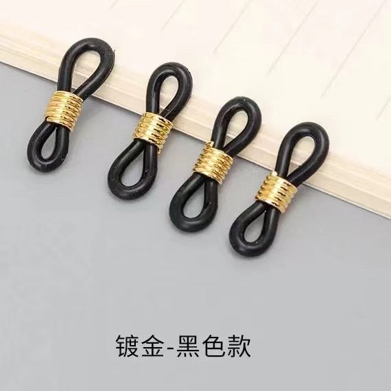 Generic DIY Accessories Color-preserving Iron Ring Silicone 8-word Glasses Ring Glasses Chain Buckle Anti-slip Anti-drop Rope Pendant Accessories Imitation gold 
