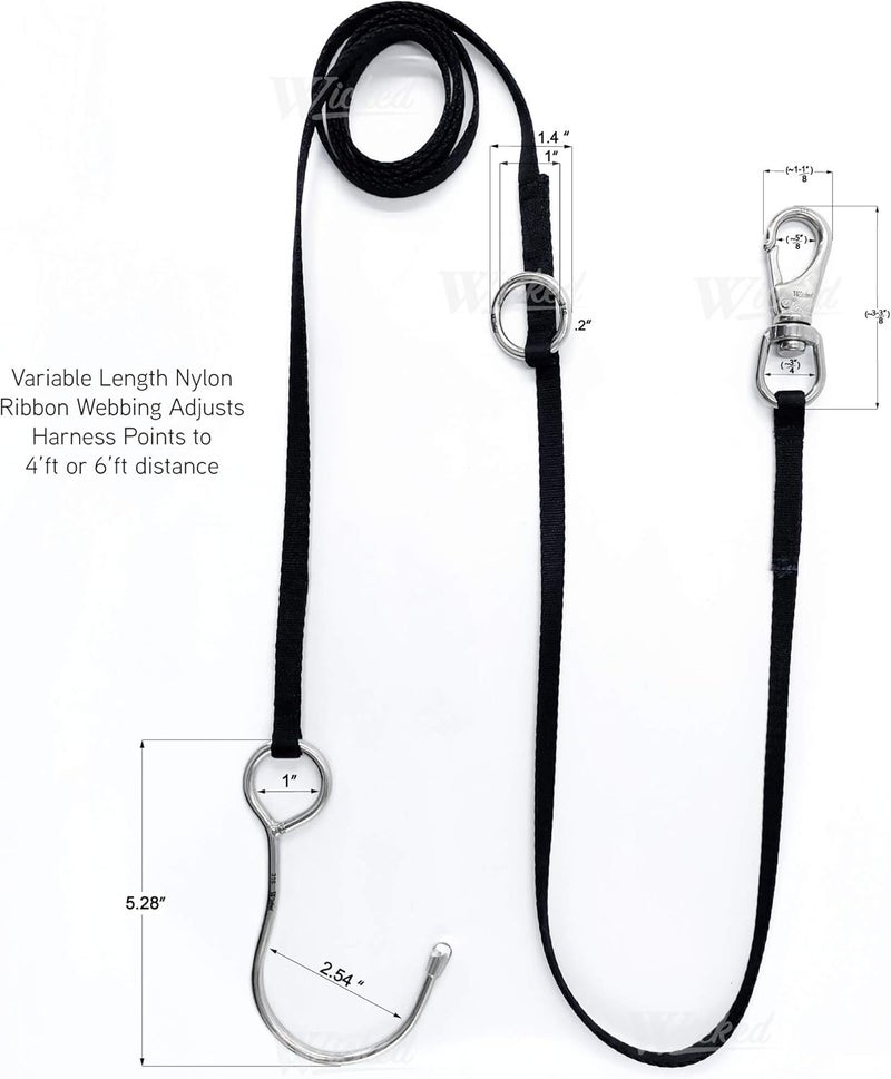 WICKED Scuba 316 Stainless Steel Multipoint Reef Hook 4-6 Ft. Length - Image 3