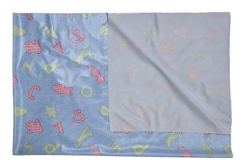 Ecosoft Baby Plastic Sheet | Baby Bed Protector | 0-18 Months | 90 x 135 cm (Blue ABCD) - Image 3