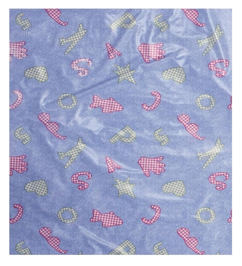 Ecosoft Baby Plastic Sheet | Baby Bed Protector | 0-18 Months | 90 x 135 cm (Blue ABCD) - Image 4