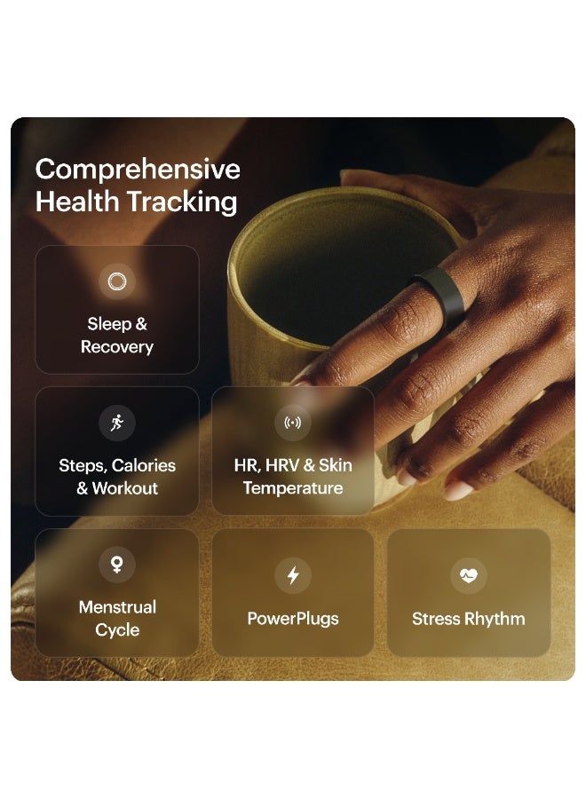 Ultrahuman Ring AIR - Advanced Sleep-Tracking Wearable, HRV & Temperature Monitoring, Track Workout, Movement & Recovery, Water Resistant, 6 Days Battery Life(Size 12) - Image 3