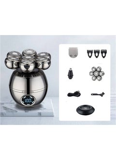 RQ-8870 comes with seven blades with digital display + hair cutting head + nose hair head + 1 spare blade