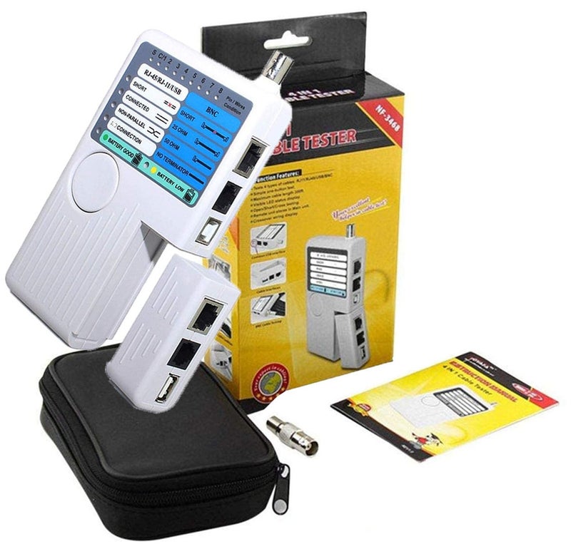 iMBAPrice - 4-in-1 Remote Network Cable Tester USB/BNC/Rj11/Rj45 LAN Cable UTP STP Wire Tester - Image 1