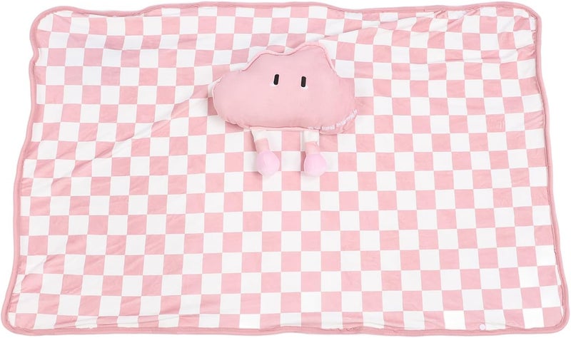 Asixxsix Heated Throw Blanket, USB Powered 10W Quick Heating Electric Blanket, Lightweight Portable Heated with Hand Pocket for Office Home Use (Khaki) (Khaki) (Pink) - Image 1
