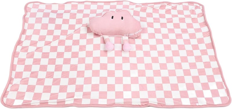 Asixxsix Heated Throw Blanket, USB Powered 10W Quick Heating Electric Blanket, Lightweight Portable Heated with Hand Pocket for Office Home Use (Khaki) (Khaki) (Pink) - Image 2