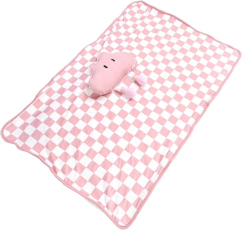 Asixxsix Heated Throw Blanket, USB Powered 10W Quick Heating Electric Blanket, Lightweight Portable Heated with Hand Pocket for Office Home Use (Khaki) (Khaki) (Pink) - Image 5