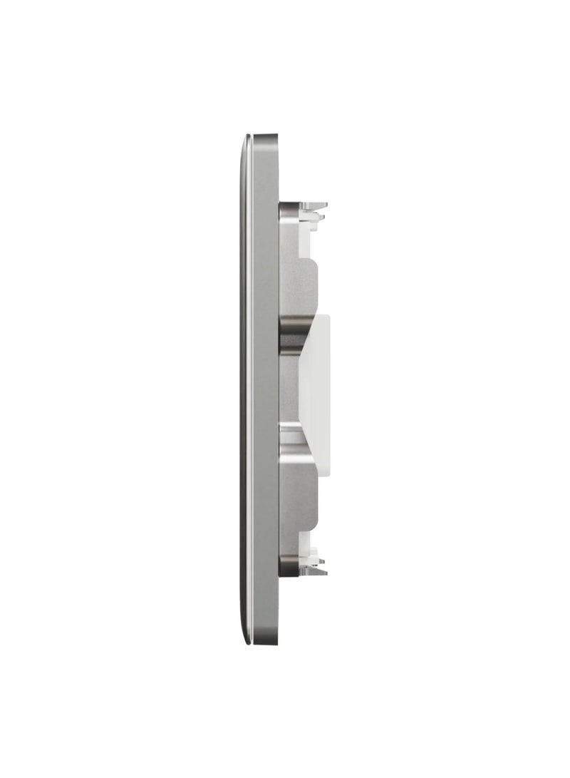 Schneider Electric Schneider Electric Central plate, Unica, for RJ45, 1 gang, with shutter, stainless steel - NUX31RJ_SS - Image 3