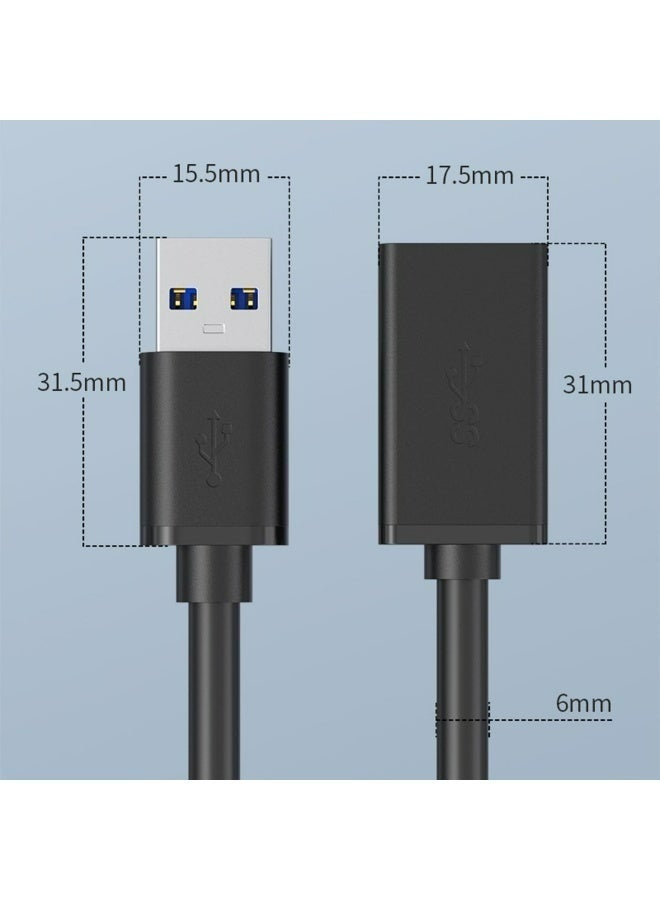 أبلينم كابل تمديد USB 3.0 بطول 3 أقدام، كابل تمديد USB 3.0 عالي السرعة من النوع A ذكر إلى النوع A أنثى لأجهزة بلاي ستيشن، وإكس بوكس، وذاكرة فلاش USB، ومحركات الأقراص الصلبة، وقارئات البطاقات، والماسحات الضوئية، والطابعات، ولوحات المفاتيح - Image 2
