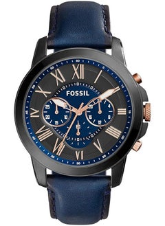 FOSSIL Men's waterproof genuine leather quartz watch -FS5061  - Image 1