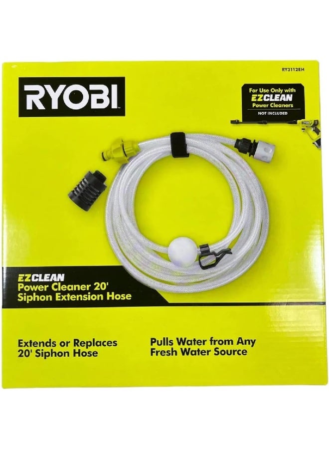 Ryobi Ezclean Power Cleaner 20' Siphon Extension Hose  - Image 1