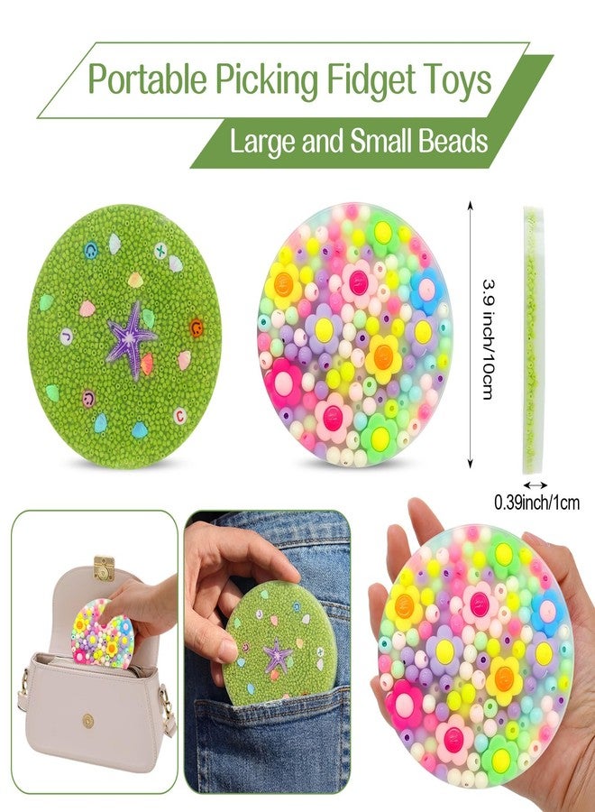 Hokoad 2 Pcs Picky Pad Fidget No Reusable Skin Picking Fidget Toys, 3.9in Pimple Popping Toy for Dermatillomania Trichotillomania ADHD Anxiety Stress, Suitable for Adults - Image 2
