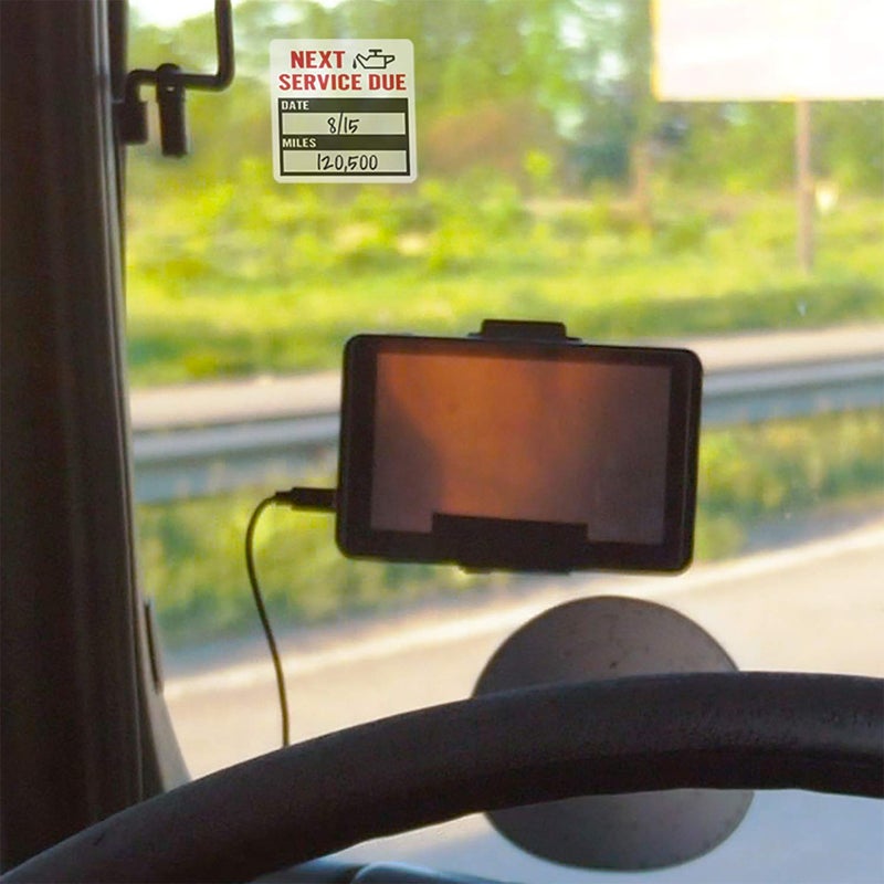 SBlabels Oil Change Reminder Stickers / 250 Clear Window Automotive Mechanic Labels / 2" x 2" Automotive Service Vehicle Machinery Reminders/Made in The USA - Image 5