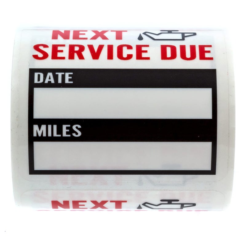 SBlabels Oil Change Reminder Stickers / 250 Clear Window Automotive Mechanic Labels / 2" x 2" Automotive Service Vehicle Machinery Reminders/Made in The USA - Image 2