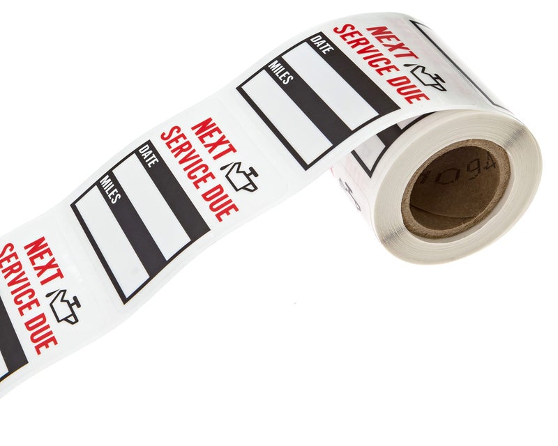 SBlabels Oil Change Reminder Stickers / 250 Clear Window Automotive Mechanic Labels / 2" x 2" Automotive Service Vehicle Machinery Reminders/Made in The USA - Image 3