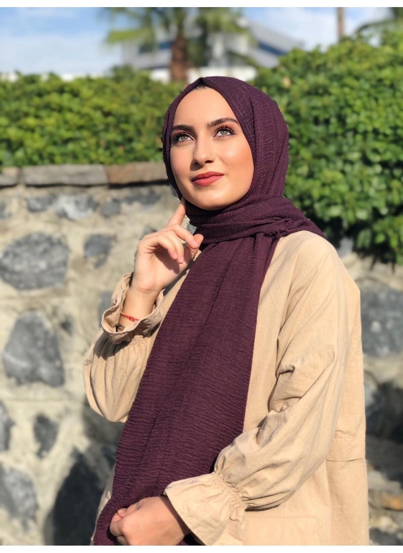 Belifanti Collection Bürümcük Cotton Shawl Plum 