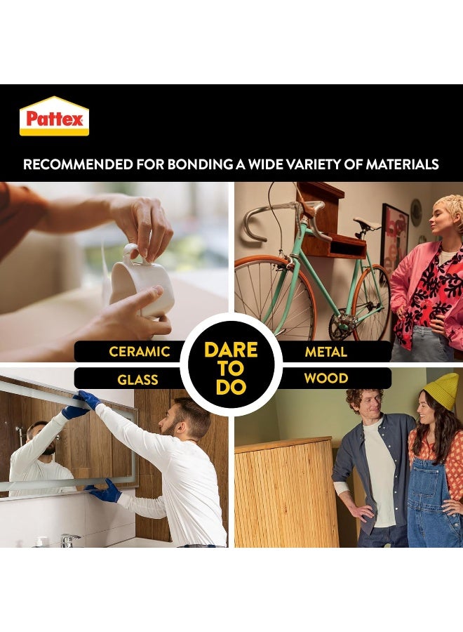 Pattex سلي 100 سيليكون أكريليك باللون الأبيض - مادة تعبئة للج joints للاستخدام الداخلي، مثالية للشقوق، إطارات الأبواب والنوافذ، سهلة الاستخدام، 1x280 مل خرطوشة - Image 5