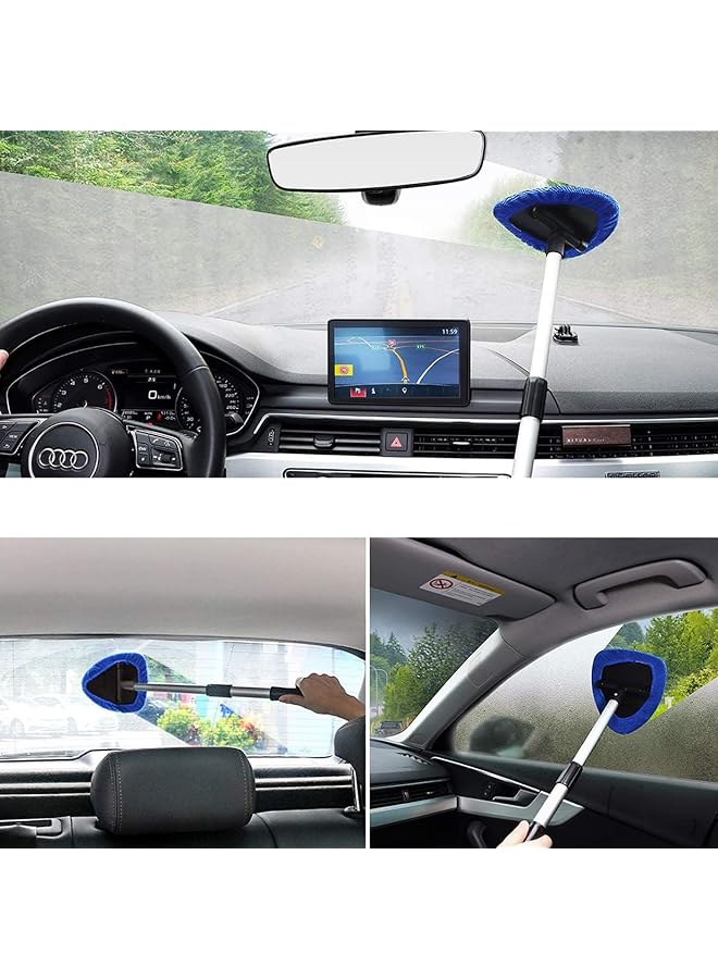 يو إل اتش واي سي أداة تنظيف الزجاج الأمامي للسيارة مع 4 وسادات من الألياف الدقيقة قابلة لإعادة الاستخدام والغسل - Image 3