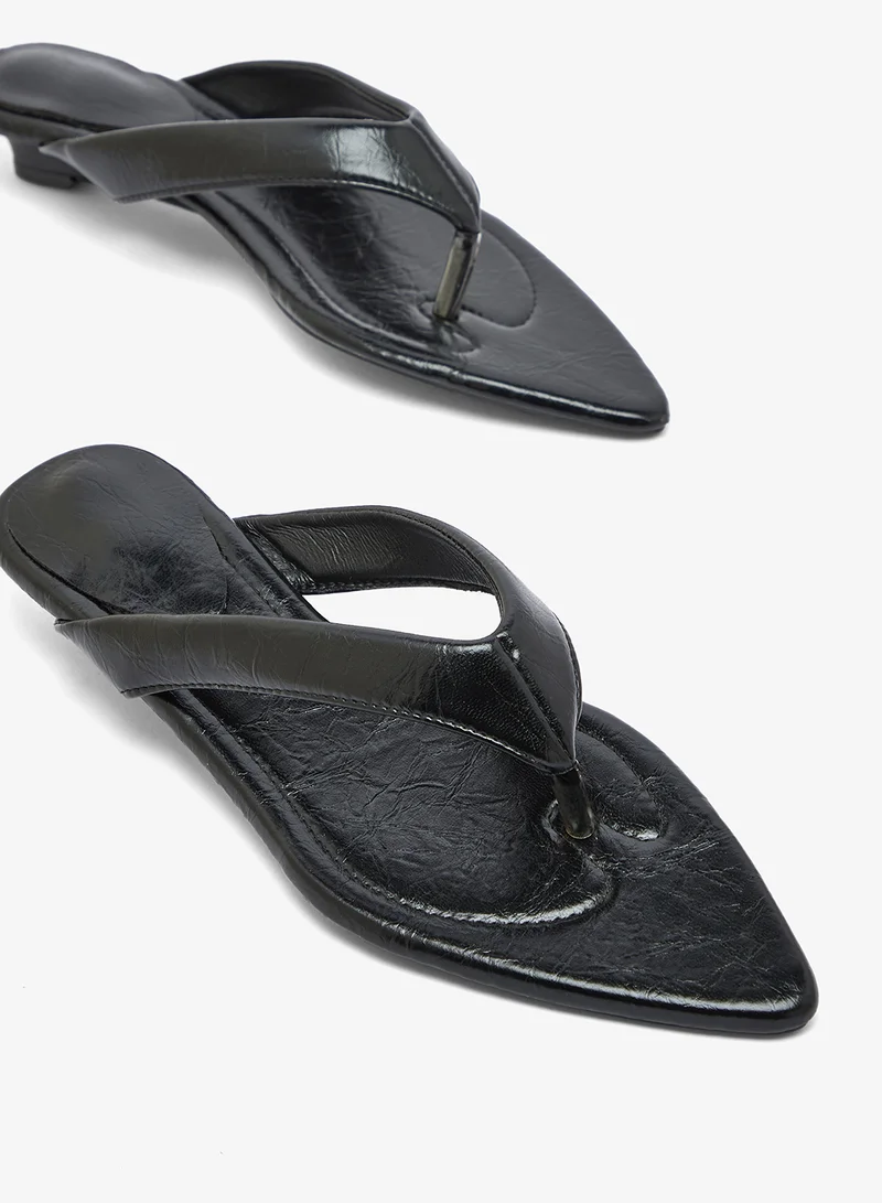 Ginger Thong Pointed Toe Flat Sandals