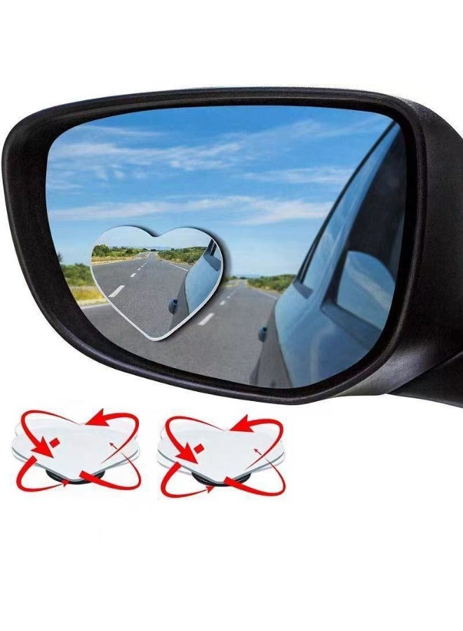 كرونايتي قطعتان من مرايا العمق الخلفية على شكل قلب للسيارة، مناسبة لمناطق العمى في مرايا الجانبية للسيارة، زاوية قابلة للتعديل، وسهلة التركيب والإزالة. تتميز بتصميم محدب واسع الزاوية يعزز بشكل فعال سلامة القيادة. شريط لاصق عالمي يضمن توافقًا مثاليًا مع مختلف موديلات السيارات، إكسسوار سيارات ممتاز. - Image 4