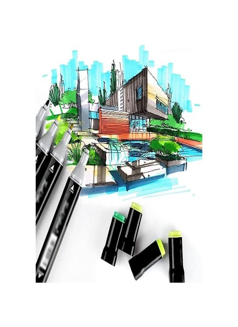 TOUCHFIVE 80 Colors Touch Five Pens And Markers Art Sketch Twin Marker Pens Broad Fine Point  - Image 5