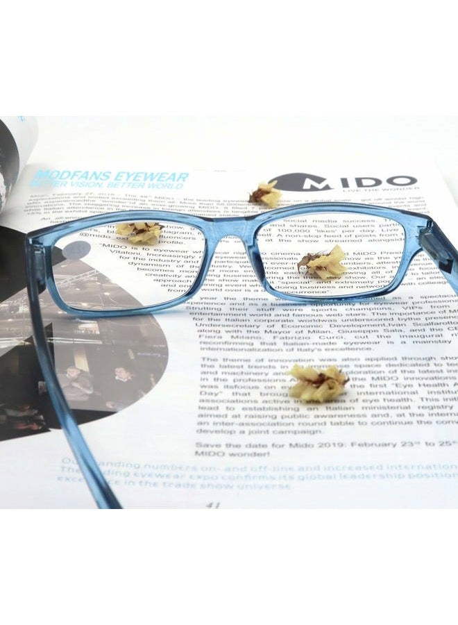 MODFANS Set of Mixed Colors of Reading Glasses with Spring Hinges Vintage Quality Comfort for Men and Women, 3 Pack Mix Color, Medium - Image 4