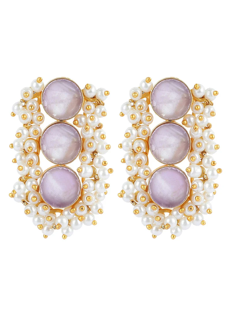 ISHIN Gold-Toned Classic Studs Earrings