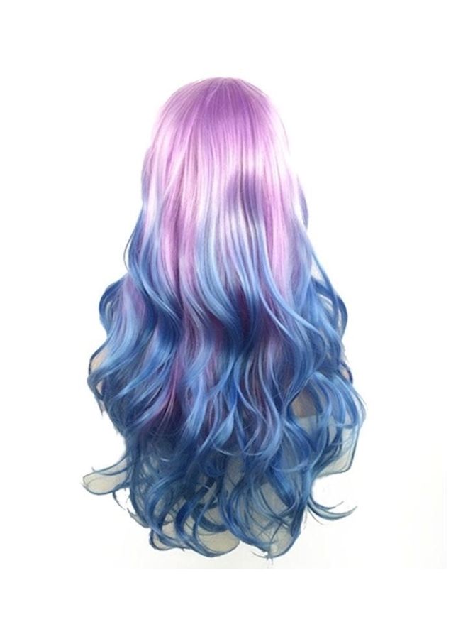NIBEMINENT Long Wavy Hair Cosplay Wig Blue/Purple - Image 2