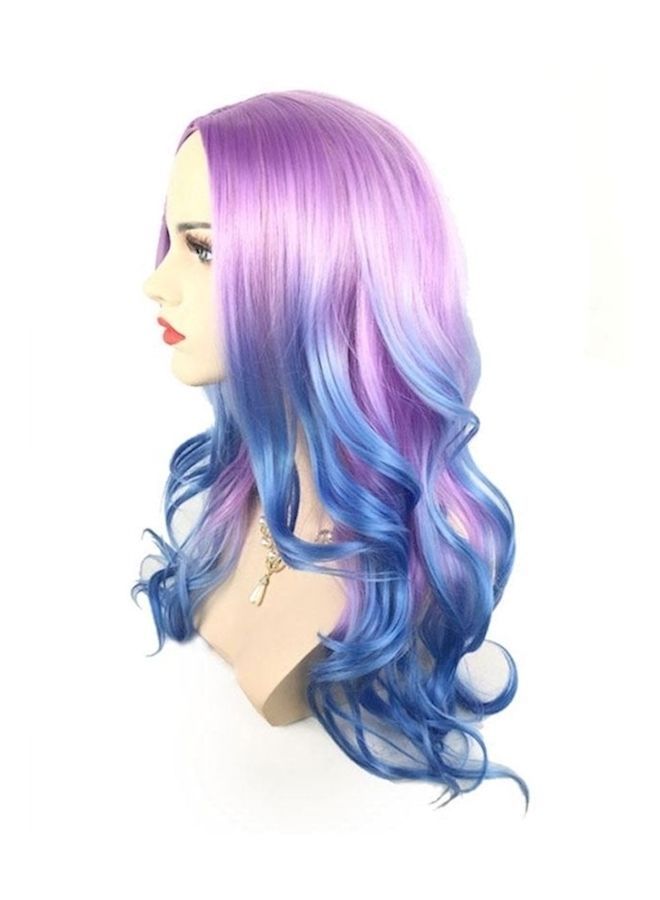 NIBEMINENT Long Wavy Hair Cosplay Wig Blue/Purple - Image 1