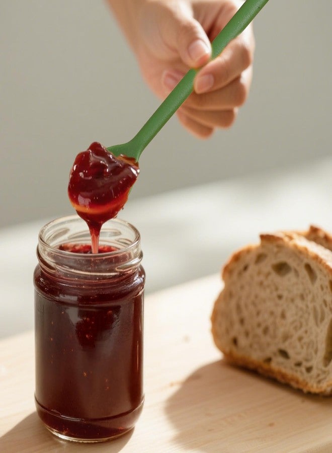 Yolev 4 Pcs Silicon Spatula Dual-End Baking Spatula, Stirring Spoon for Scooping and Mixing Thin Mini Spatulas for Kitchen Use - Image 5