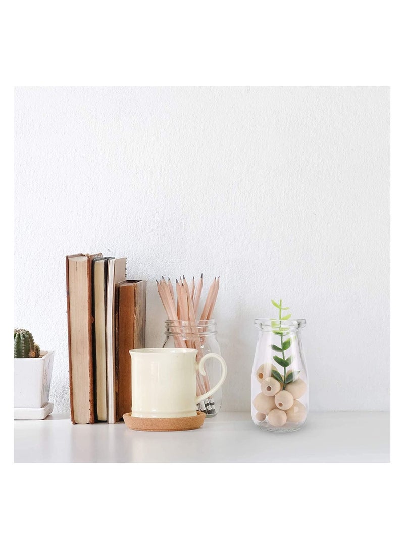 SYOSI 24pcs 3.4oz Glass Favor Jars, 100ml Small Bottles with Cork Lids, Mini Milk Potion Bottles, Party Cute Jars Wedding Favors Label Tags and 30m Burlap Ribbon - Image 5