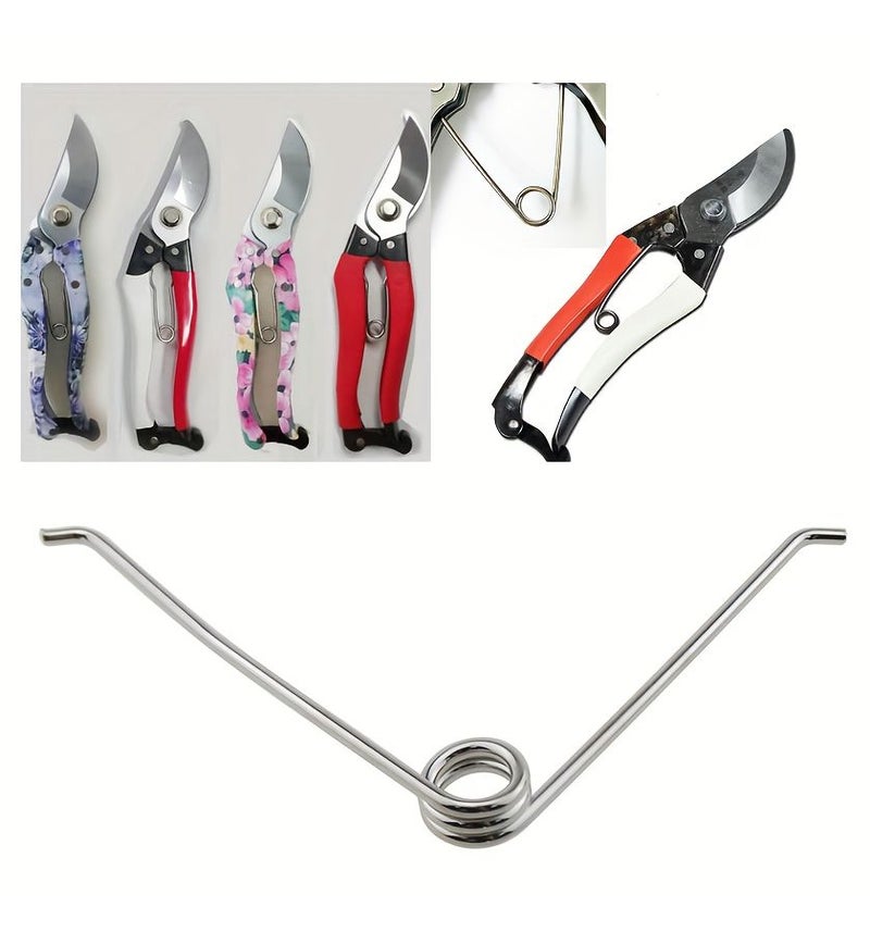 Set Of 5 Silver V Shape Springs Made Of Stainless Steel For Gardening Woodworking Repair - Image 1