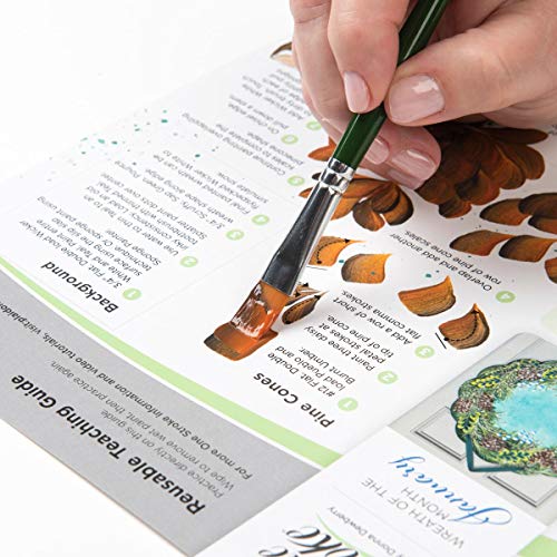 PLAID FolkArt One Stroke Wreath of the Month Paint Kit - Image 5