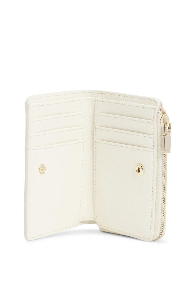 HUGO Natural Grained faux-leather wallet with logo lettering for Women | Best Price UAE