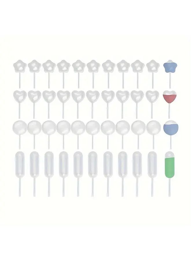 50pcs Love Style 4ml Plastic Transfer Pipettes for Lab Research Use No Batteries Required - Image 1