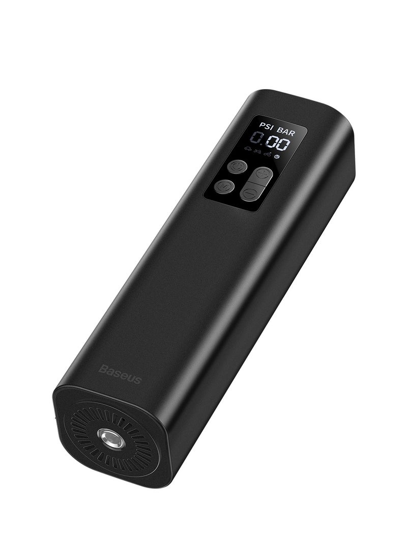 Baseus - Mini Air Inflator, Air Compressor, Portable Handheld Tire Pump for Cars with LED Light and 3M Cable, High Pressure Electric Air Pump for Cars, Bikes, Motorcycles, SUVs, RVs, Sports Balls and More - Compact, Fast Inflation, Easy to Use, Off-Road Accessories for Emergency and Tire Maintenance - Image 1